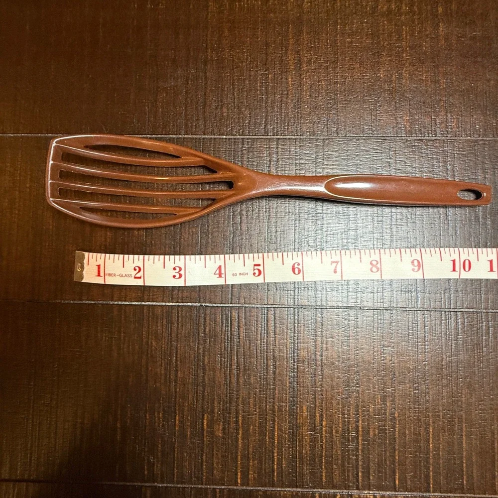 Vintage Foley Brown Nylon Blending Fork Slotted Mixing Whisk Kitchen Tool 10.5in
